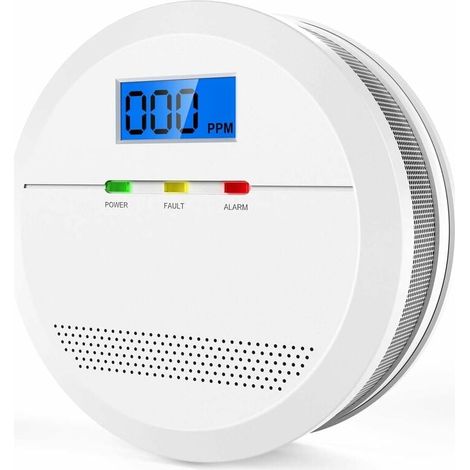 Detector De Monoxido De Carbono - Sensor Electroquimico - Conforme A EN50291-1 - Montaje En Pared O Techo - Alarma Acustica Y Visual - 1 Unidad (1/5)