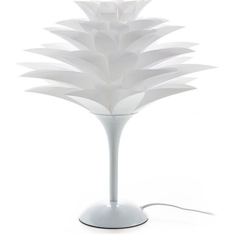 Lampada da tavolo in polipropilene bianco cm H.47 x Ø.44 (1/2)