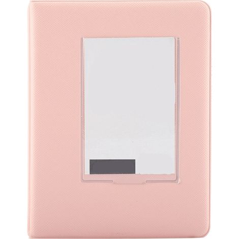 Mini album photo à 64 pochettes, compatible avec les appareils photo Fujifilm Instax Mini 7s, 8, 25, 50s, 90 et Kodak Mini 3 pouces. Étui rose.