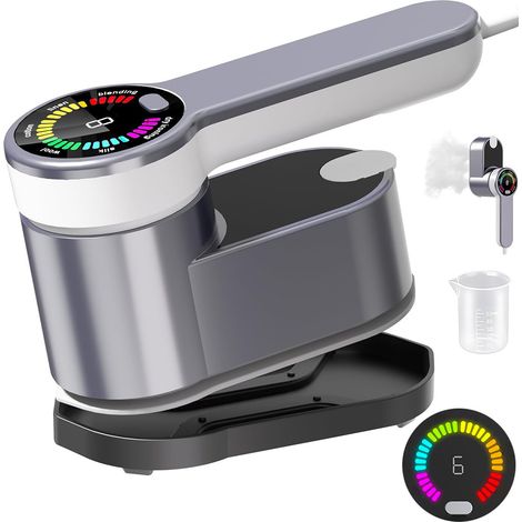 Défroisseur vapeur - 1200W Défroisseur à main - 120ml Réservoir d'eau - 2 in 1 Fer à Repasser Portable Humide et Sèche (1/4)