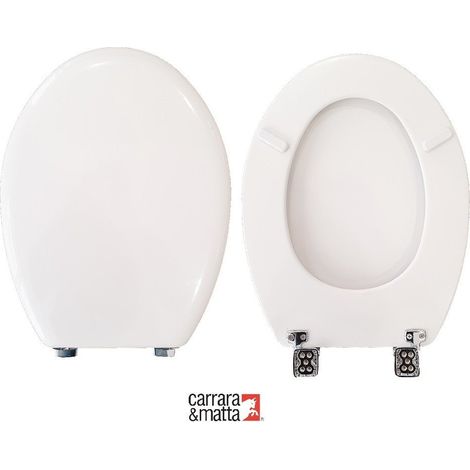 Copriwater Ellisse Ideal Standard legno verniciato bianco Carrara &amp Matta (1/3)