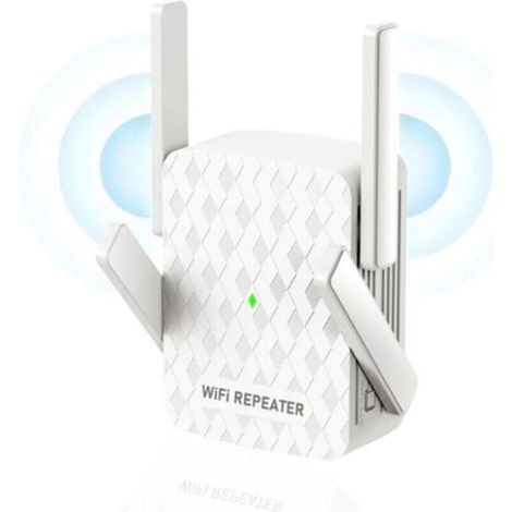 Amplificateur WiFi Le Plus Rapide en 2024, Couverture Domestique Jusqu'à 10000 Pieds Carrés, 35 Appareils, Répéteur Internet sans Fil 1200 Mbps avec Port RJ45, Double Bande 2.4G/5G, 4 Antennes (1/5)