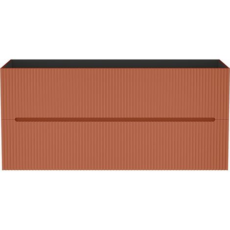 Mobile sotto lavabo sospeso scanalato 120 cm Terracotta - PAVANI (1/4)