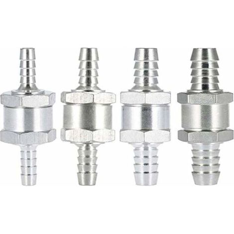 Bardusch - Clapet anti-retour(4 pièces) de retour de carburant en aluminium à sens unique (6 8 10 12mm) pour Essence Diesel Huile Car (1/4)