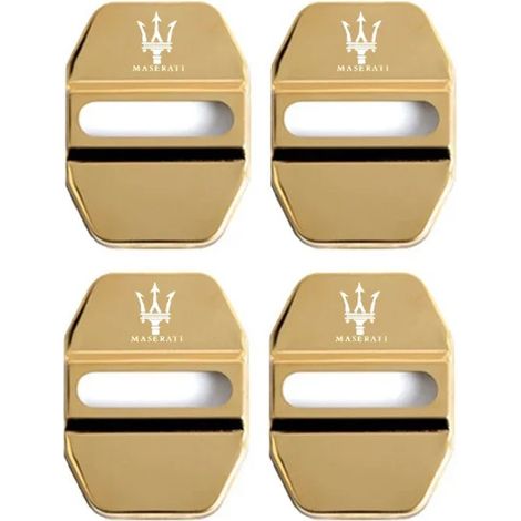 (Orange) 4 pièces Autocollants de protection antirouille pour serrures de portières de voiture, compatibles avec Maserati Ghibli Levante Quattroporte (1/4)