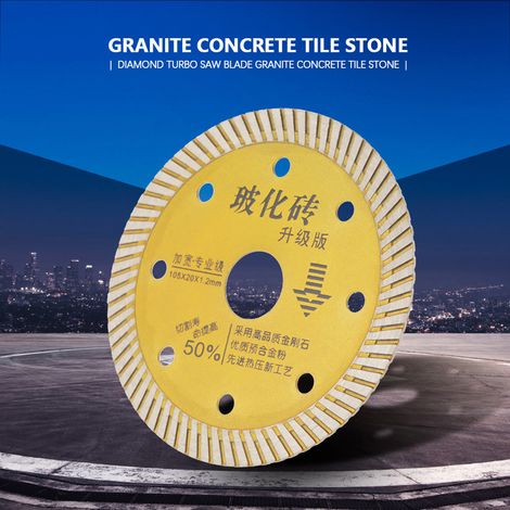 105 x 20 x 1,2 mm Gold-Diamant-Sägeblatt-Trennscheibe für Beton, Granit, Marmor, Fliesen und Stein (1/5)