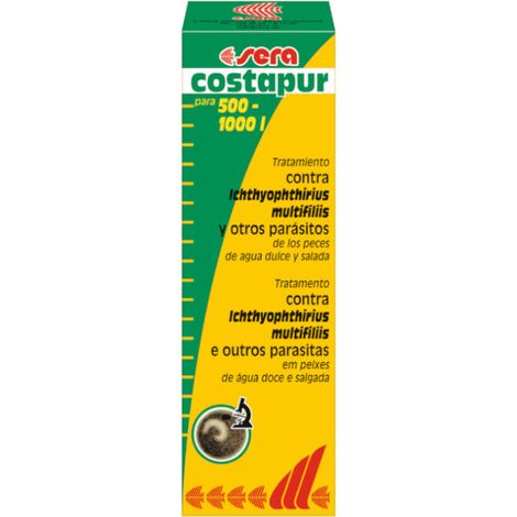 Sera costapur F 50 ml (500-1000l) - Tratamiento agua contra Ichthyophthirius multifiliis y otros parásitos unicelulares de la piel (1/4)