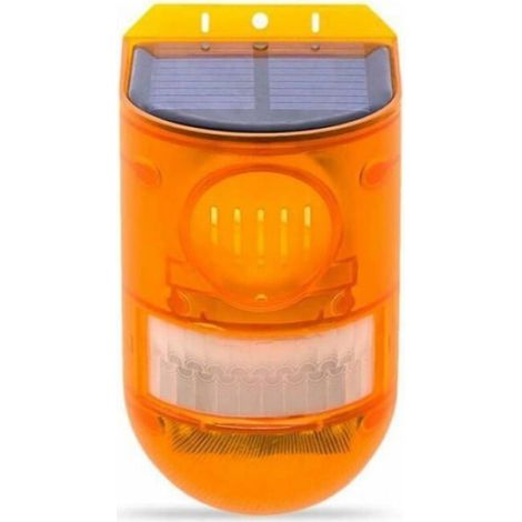 Alarme solaire étanche avec détecteur de mouvement, fonction sonore et lumineuse (1/3)