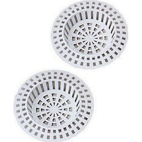 3 GRILLES FILTRANTES POUR ÉVIER UNIVERSEL PVC BLANC DIAMÈTRE 7 CM (1/3)