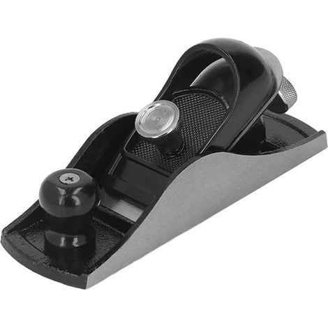 Mini Rabot à Bois Noir Acier Carbone Profondeur de Coupe Réglable Style Européen Menuiserie Manuelle Incisif (1/5)