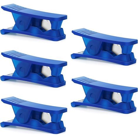 5 pièces coupe-tube pneumatique bleu, pour couper les tuyaux en nylon, PVC et PU, jusqu'à 19 mm de diamètre extérieur. (1/5)