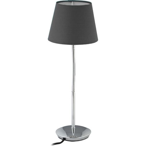 Lampada da tavolo flessibile con paralume in tessuto (1/5)