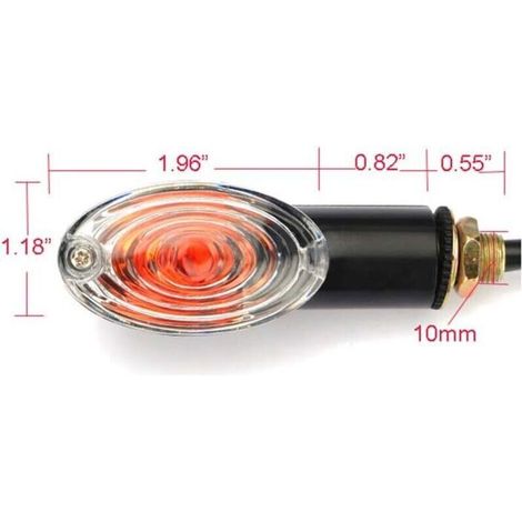 4pcs Indicateurs de Moto Mini Clignotants Lumières 12V Étanche Universel pour Moto Scooter Quad Cruiser Off Road (1/2)