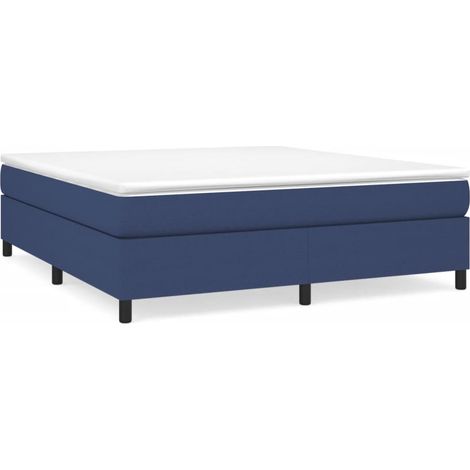 Maison Exclusive - Boxspringbettgestell Blau 160x200 cm Stoff