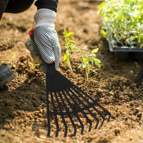 Effizienter Gartenrechen für Laub und Gras Handgerät für Gartenpflege und Campingplätze (1/5)