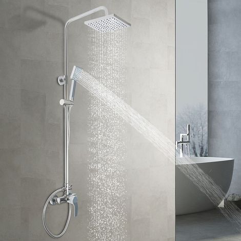 Système de douche robinet de douche à levier unique rail de douche pommeau de douche à saupoudrer Set de douche (1/5)