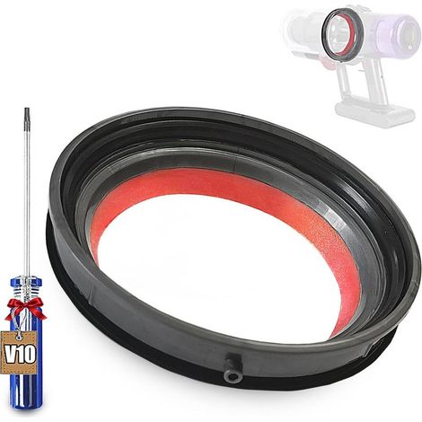 Bague d'étanchéité Fixe pour Dyson V10 SV12 aspirateur Rechange Accessoires, Poubelle à Poussière Fixes avec Tournevis Torx (1/5)