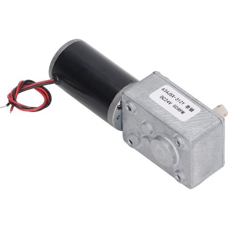 Moteur réducteur 24V DC réversible auto-bloquant, vitesse 60 tr/min, modèle 634JSX 31ZY pour applications industrielles (1/5)