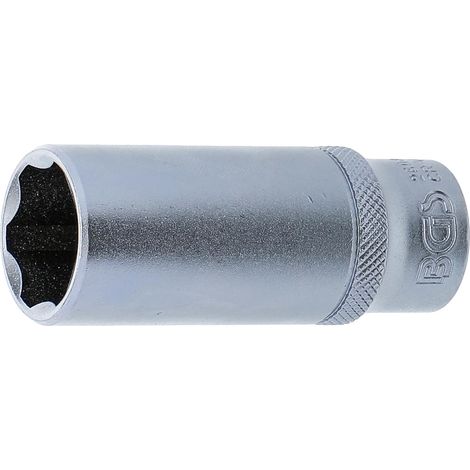 1 - Douille - Clé - Acier Chrome-Vanadium - Profil Ondulé Super Lock - Pour Serrurerie Et Mécanique - Chromé Mat - 10 Mm X 63 Mm (1/4)