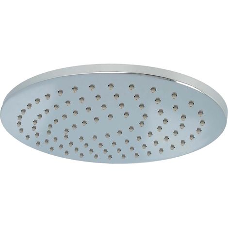 tecuro Antikalk Kopfbrause Regenbrause oval 300 x 200 mm, Messing verchromt (1/5)
