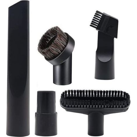 Universelle Staubsaugerdüse – Set mit 5 kompatiblen Zubehörteilen 32–35 mm, schwarz, für die präzise Reinigung von Böden und Teppichen (1/5)
