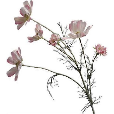 Marguerites artificielles en tissu de soie imperméable et réaliste, décoration florale artificiellerose clair (1/5)