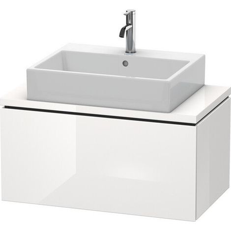 Meuble bas console L-CUBE 400x820x477mm blanc mat