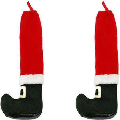 Lot de 2 protège-pieds de chaise de Noël, manchons uniques pour pieds de chaise et de table, protection pour meubles pour la maison, appartement ou dortoir-42X14CM (1/3)