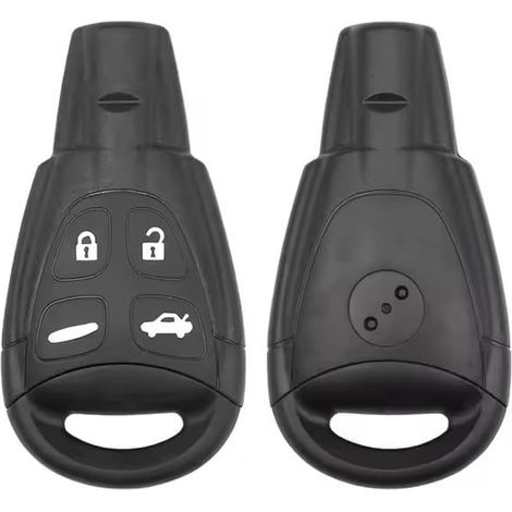 Boîtier de clé/alarme à 4 boutons pour Saab 9-3 et 9-5, noir (1/5)