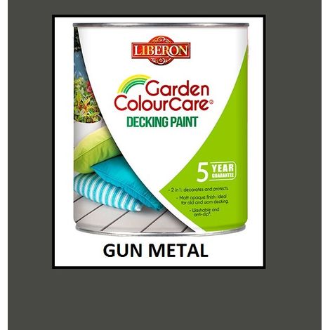 Liberon Extreme Garden Decking Paint - Gun Metal - 2.5 Litres
