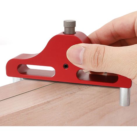 Outil de centrage pour le travail du bois, en alliage d'aluminium, 95 mm, bleu/rouge (1/5)
