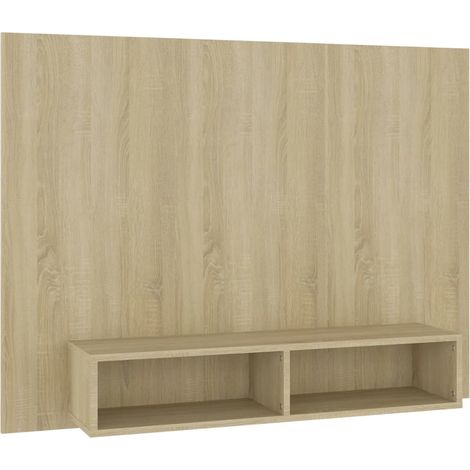 Meuble TV mural, Étagère TV, Meuble de Salon, Chêne Sonoma 120x23, 5x90 cm Aggloméré OIB4696E (1/5)