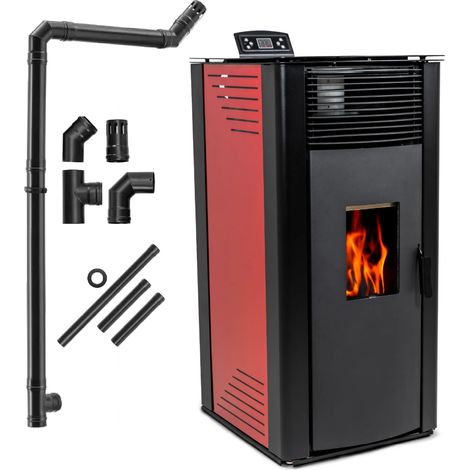 Stufa a Pellet 15 kW THUNDER GAREN-RED DGP WiFi Telecomando A+ (1/5)