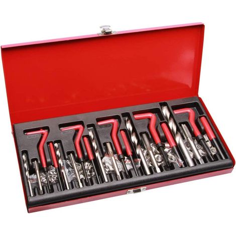 Kit de reparation des filetages m5 - m6 - m8 - m10 - m12 type helicoil 130 pcs.