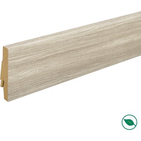 Forestea – Pack de 5 plinthes décoratives chêne greenland 2400 x 70 x 19 mm – Label PEFC 70% – Pour finition intérieure