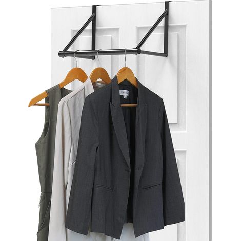 Tringle à vêtements au-Dessus de la Porte, Noire (1/5)
