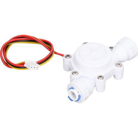 Débitmètre d'eau pour fontaine à eau capteur à effet Hall raccord barbé G1/4 câble 3 fils DC3.5-24V POM (1/5)