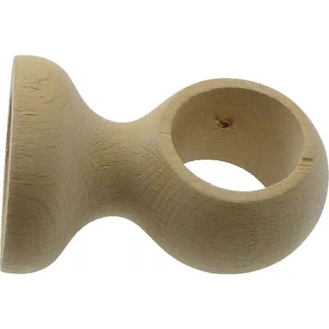 supporto per soffitto per bastone ø28mm con viti e tasselli - colore naturale.