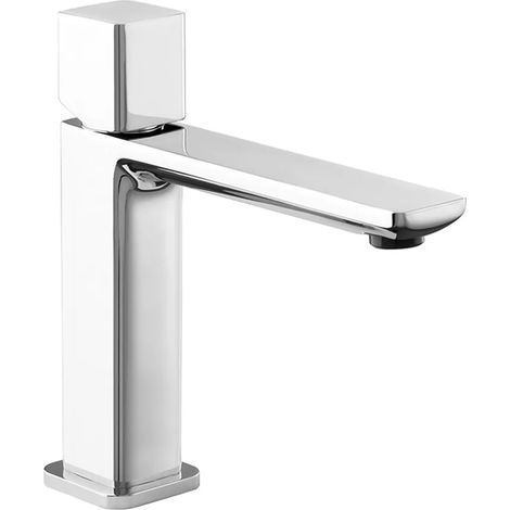 Miscelatore lavabo bocca lunga in ottone con manopola e piletta click clack Lotus (1/3)