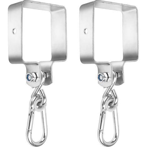 Set di 2 collari oscillanti con moschettone in acciaio zincato - Collare oscillante con polsino