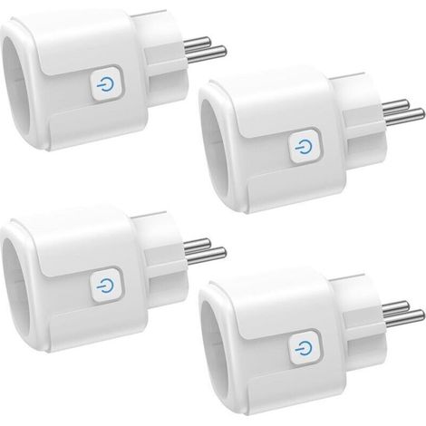 Prise connectée WiFi 16A 3680W – Contrle à distance et commande vocale – Compatible Alexa et Google – Mesure de consommation électrique