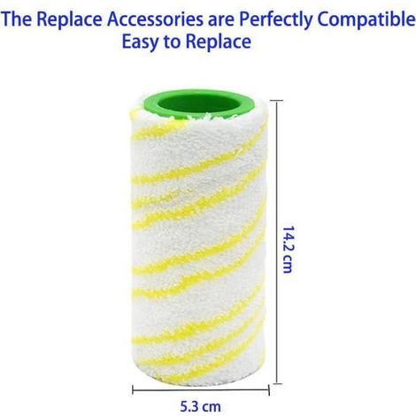 Lot de 4 Rouleaux de Rechange pour Kärcher FC7 FC3 FC5 FC3D, Accessoire 2.055-006.0 (1/4)