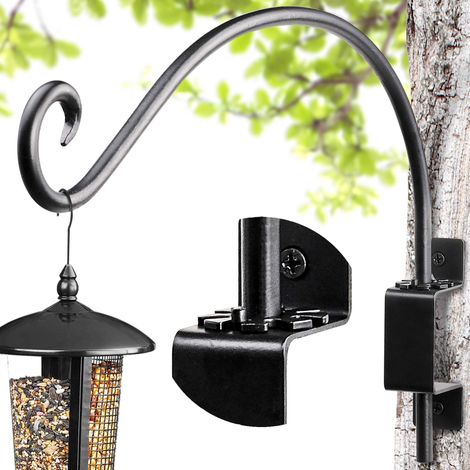 Cintres pour mangeoire à oiseaux d'extérieur : support pivotant de 30,5 cm pour plantes suspendues pour support mural – Crochet pivotant pour plantes pour panier de fleurs (1/5)