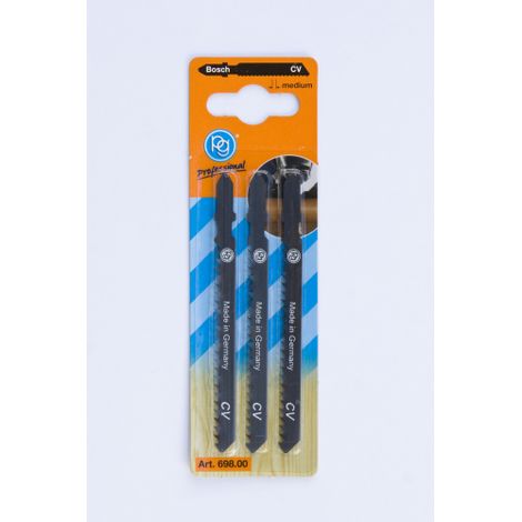 Poggi 698.00 3 lames pour scie sauteuse pour bois dents moyennes 65 mm