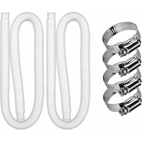 VURAHOME - Tuyau De Filtre De Remplacement 2 Pcs Pour Piscine En Pvc De Qualite Superieure, 1,25 X 59 Pouces Avec Ruban Adhesif Fonctionne Avec Toutes Les Pompes De Filtration Pour 330 Gph, 530 Gph Et (1/5)
