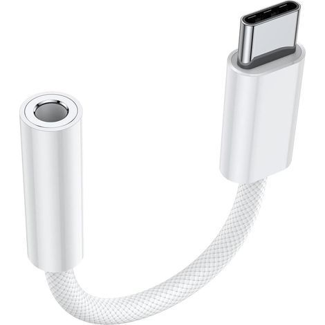 USB C à 3, 5 mm Jack Adaptateur Casque pour iPhone 15,Type C Aux Audio Convertisseur Adaptateur pour Casque pour iPhone 15 Pro Max,Samsung S23/Note 20, Huawei P40/P30,Pixel 6/4,iPad Pro/Air 5 Mini 6 (1/5)