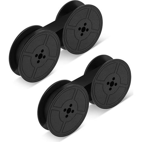 Rubans pour machine à écrire, 2 paires, rubans universels, rubans double rouleau, rubans rétro classiques, double rouleau, paquet de rechange, 7 mètres (1/5)
