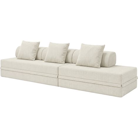 Sofá Modular 3+2 Lugares Convertível Veludo Regular