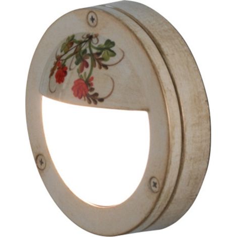 Applique Esterno Classica Brindisi Metallo Ceramica Bianco Sfumato Oro 1 Luce G9 (1/5)