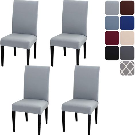 Stretch-Stuhlhussen-Set (4-teilig), universelle Esszimmerstuhlhussen-Entfernung (1/5)